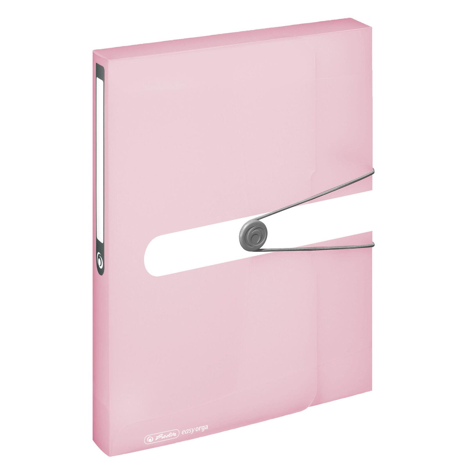 herlitz Heftbox 4 cm DIN A4 transparent rosé