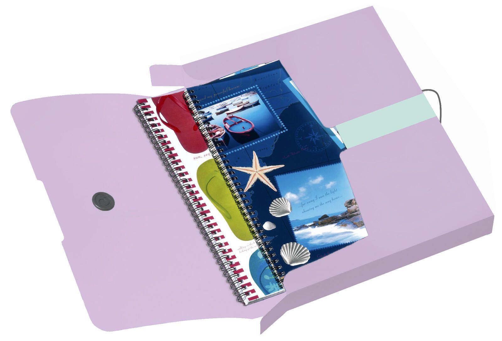 herlitz Heftbox 4 cm DIN A4 transparent flieder