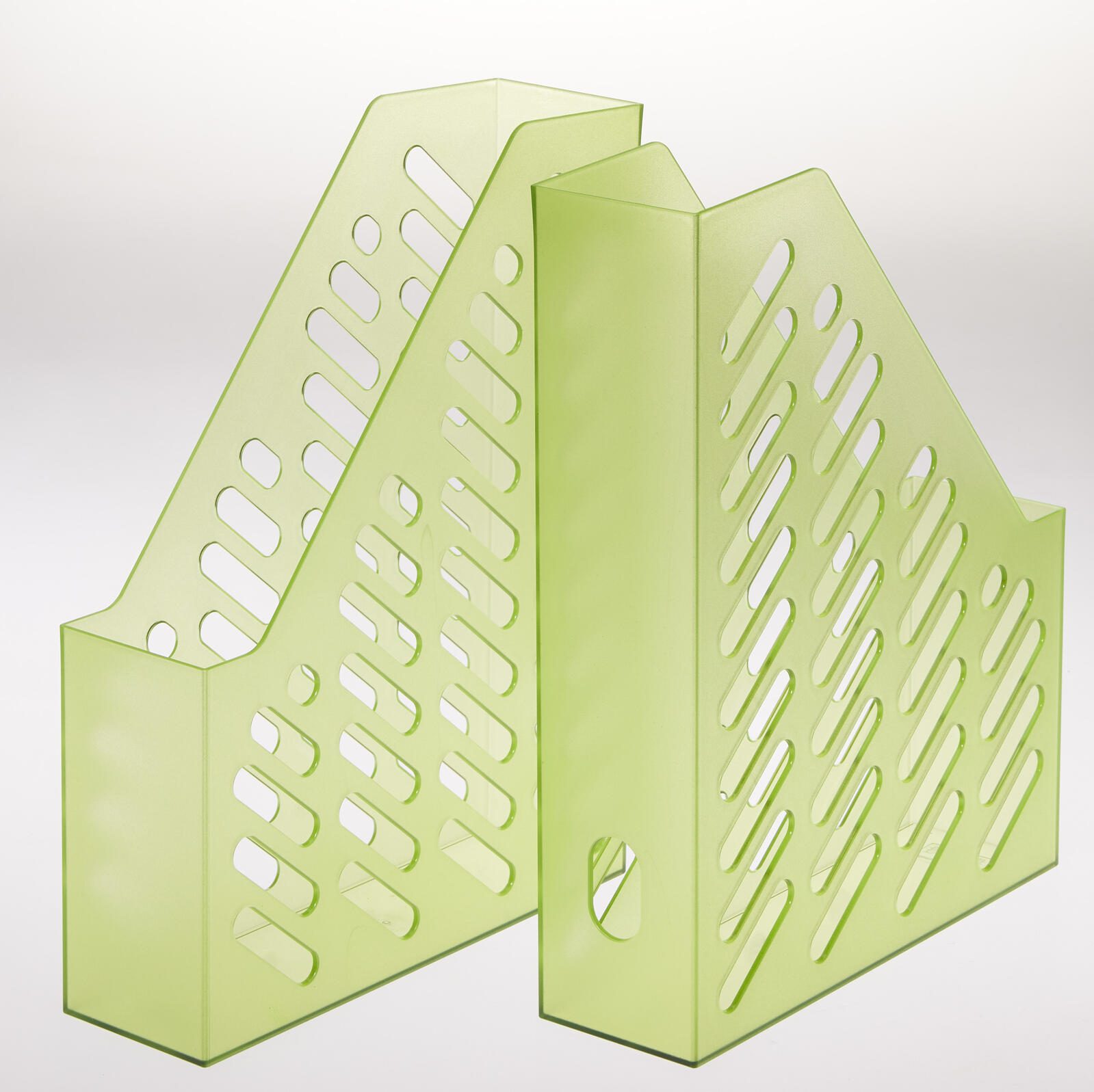 Stehsammler Polystyrol grün-transparent , DIN C4