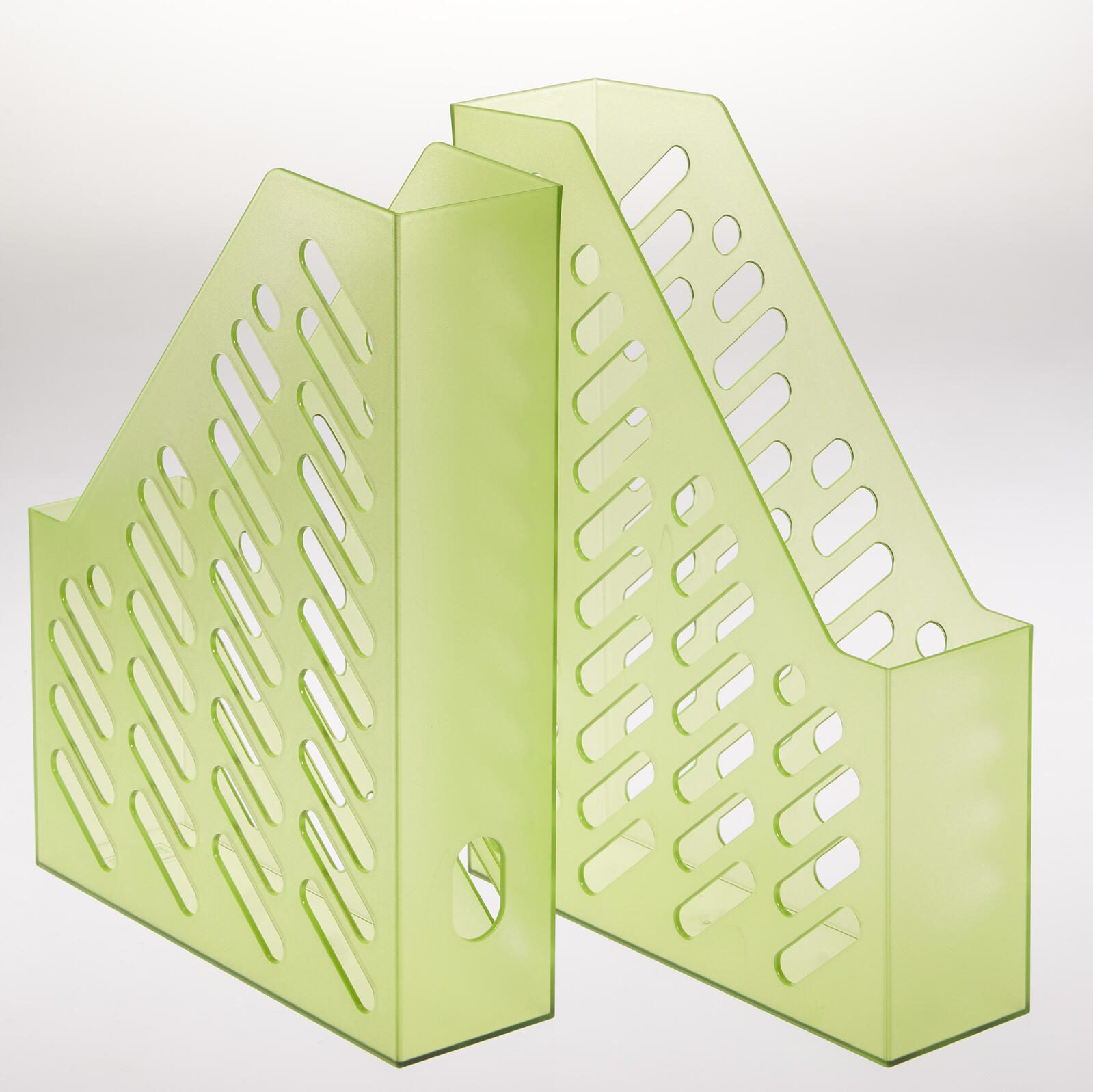 Stehsammler Polystyrol grün-transparent , DIN C4