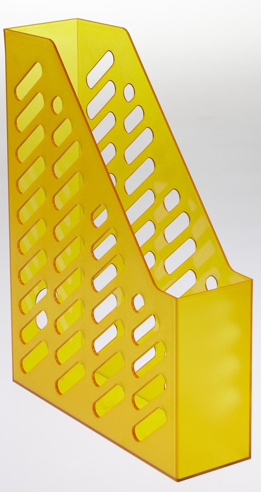 Stehsammler Polystyrol orange-transparent , DIN C4