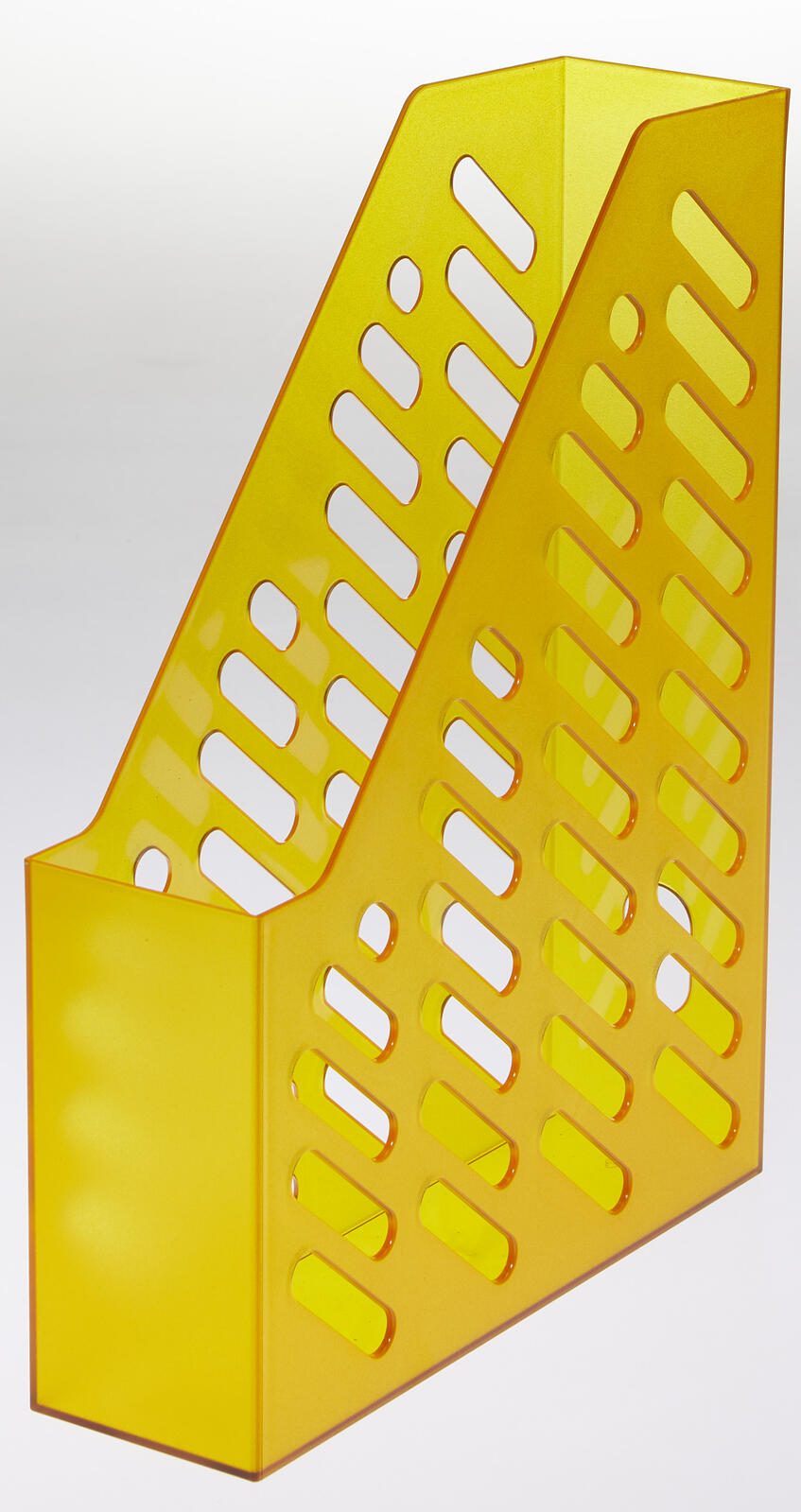 Stehsammler Polystyrol orange-transparent , DIN C4