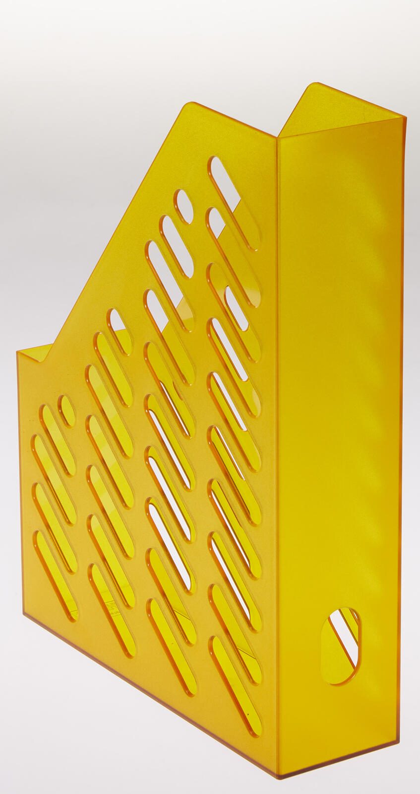 Stehsammler Polystyrol orange-transparent , DIN C4