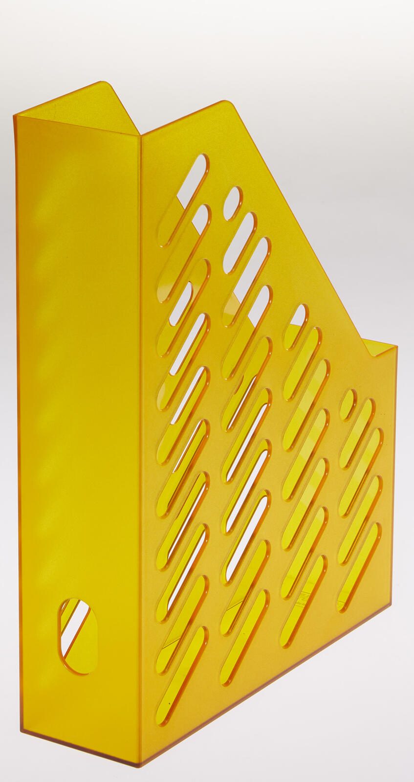 Stehsammler Polystyrol orange-transparent , DIN C4