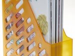 Stehsammler Polystyrol orange-transparent , DIN C4