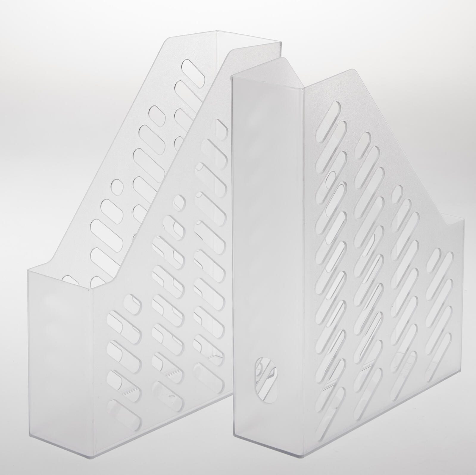 Stehsammler Polystyrol weiß-transparent , DIN C4