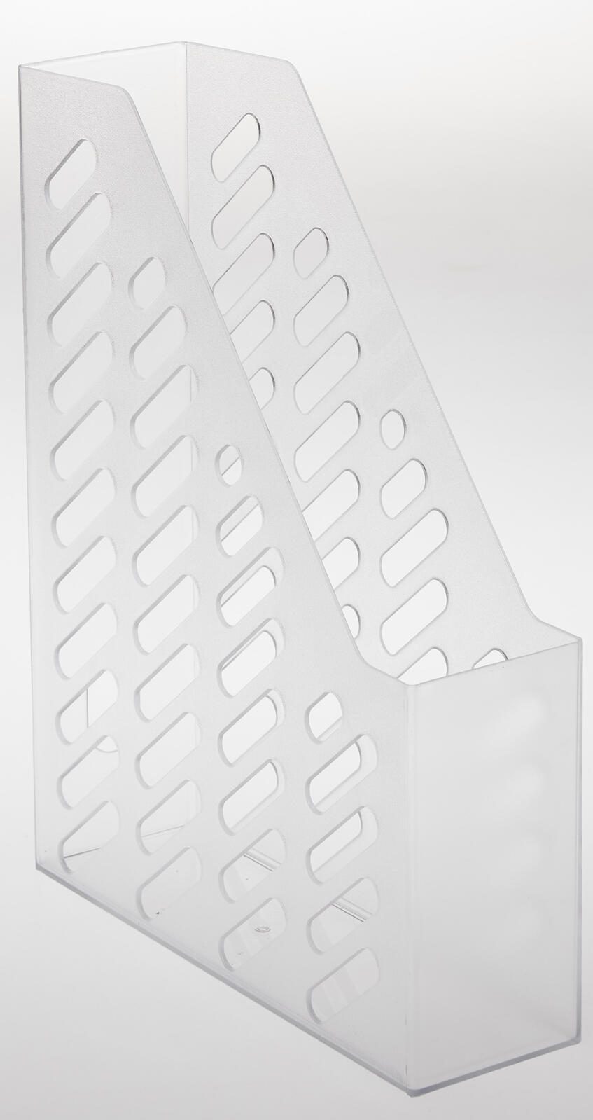 Stehsammler Polystyrol weiß-transparent , DIN C4