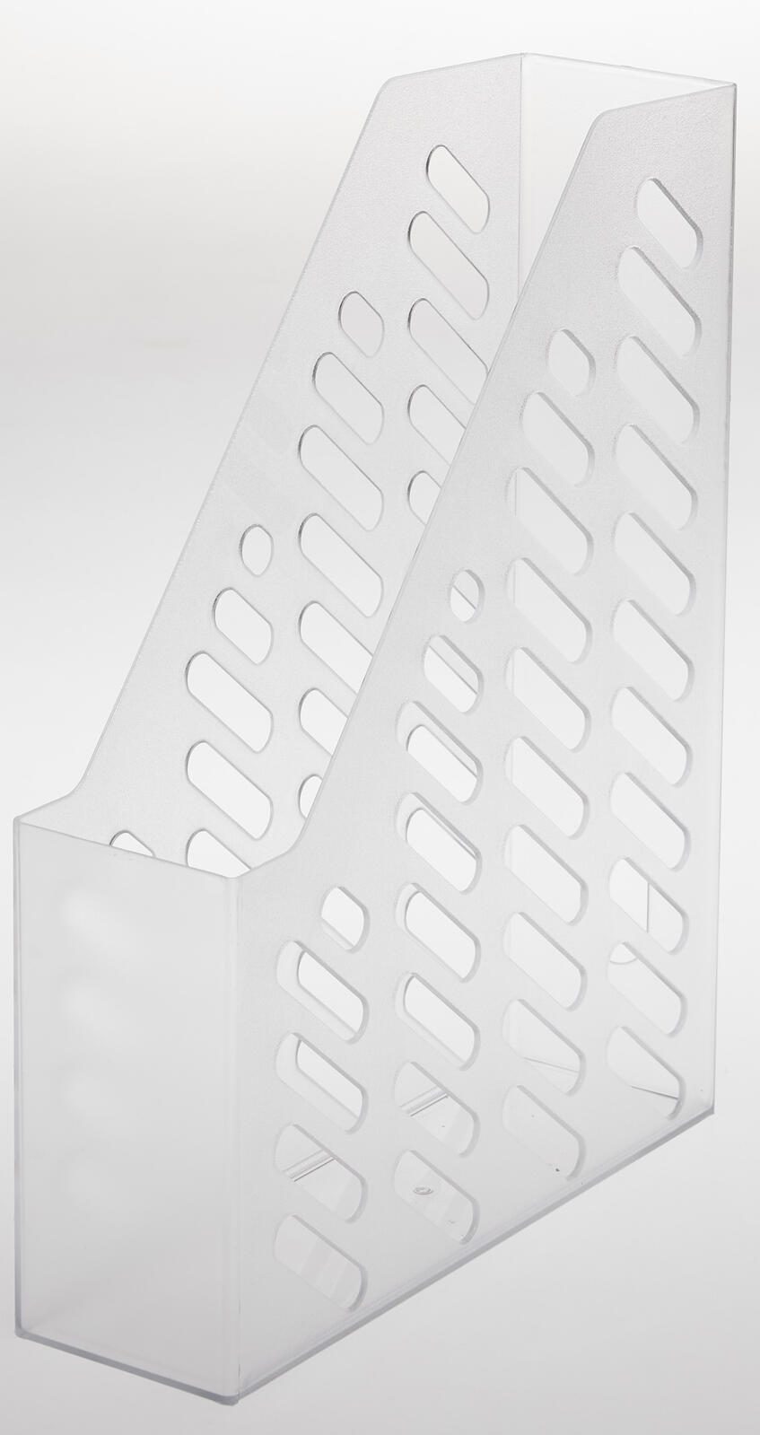 Stehsammler Polystyrol weiß-transparent , DIN C4