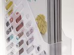 Stehsammler Polystyrol weiß-transparent , DIN C4