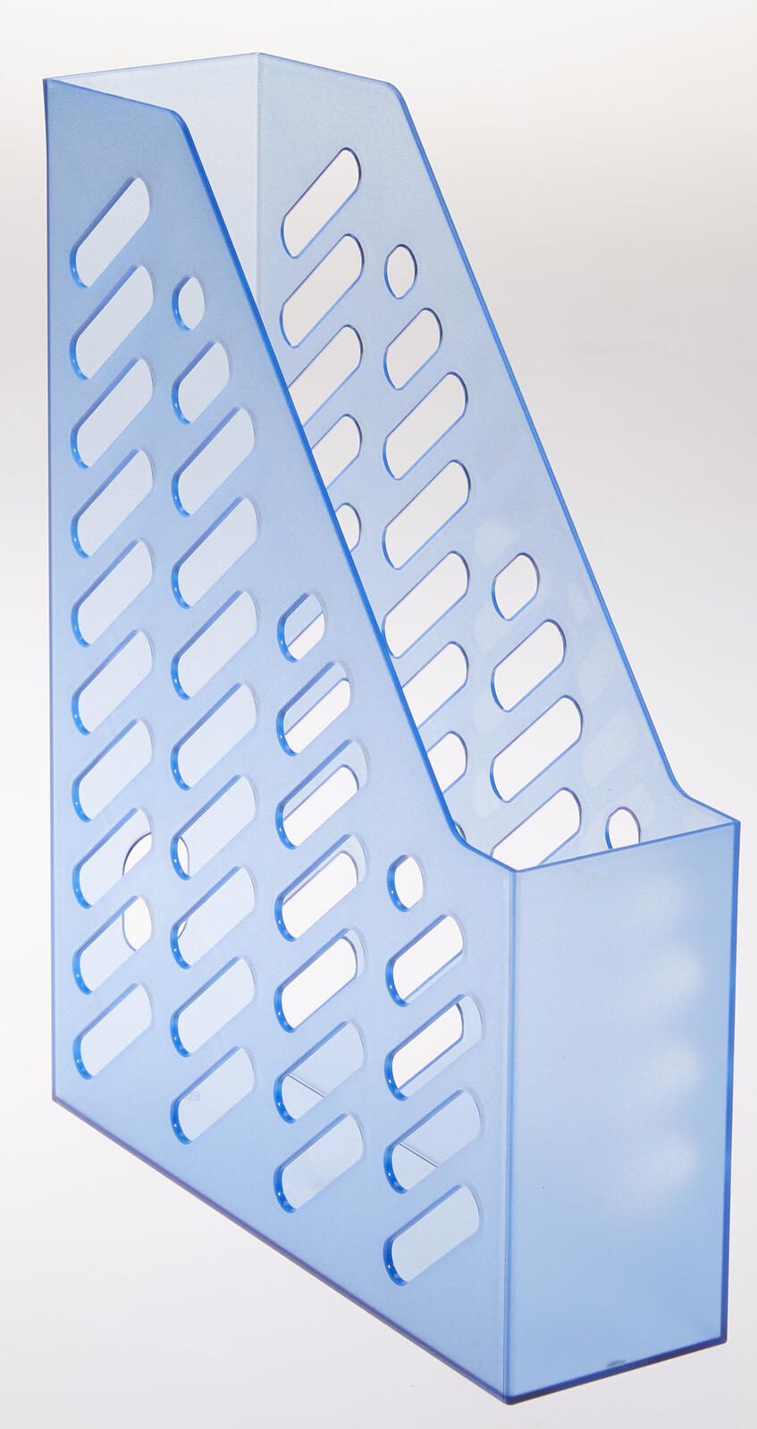 Stehsammler Polystyrol blau-transparent , DIN C4