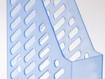 Stehsammler Polystyrol blau-transparent , DIN C4