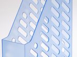 Stehsammler Polystyrol blau-transparent , DIN C4