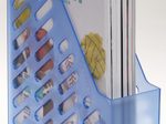 Stehsammler Polystyrol blau-transparent , DIN C4