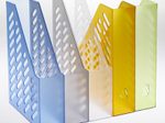 Stehsammler Polystyrol blau-transparent , DIN C4