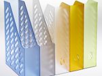 Stehsammler Polystyrol blau-transparent , DIN C4
