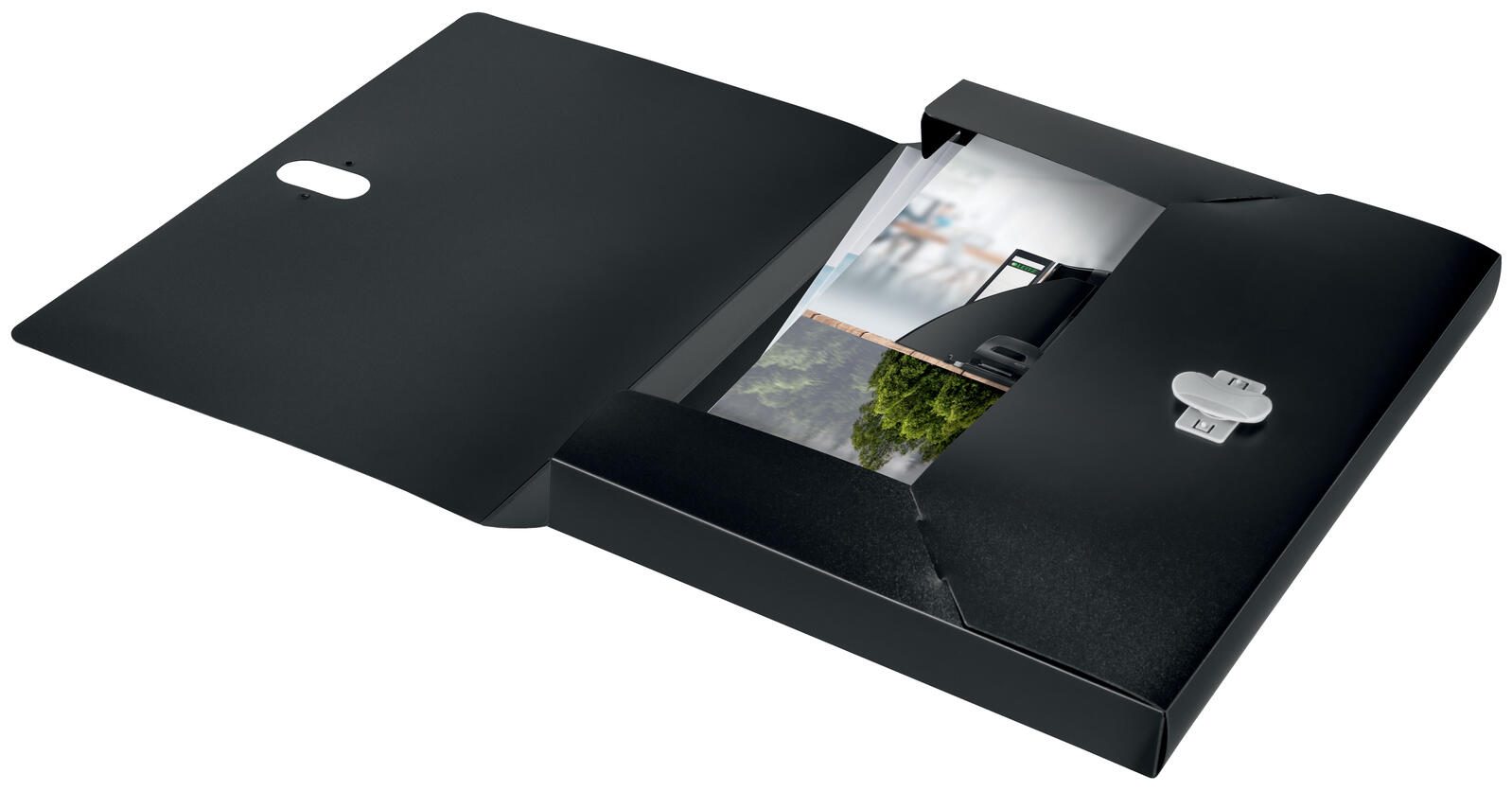 LEITZ Heftbox 4 cm DIN A4 schwarz