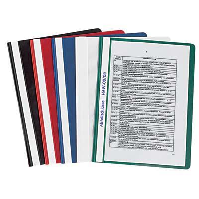 Schnellhefter DIN A4 Polypropylen (PP) 10x schwarz, rot, dunkelblau, weiß und grün