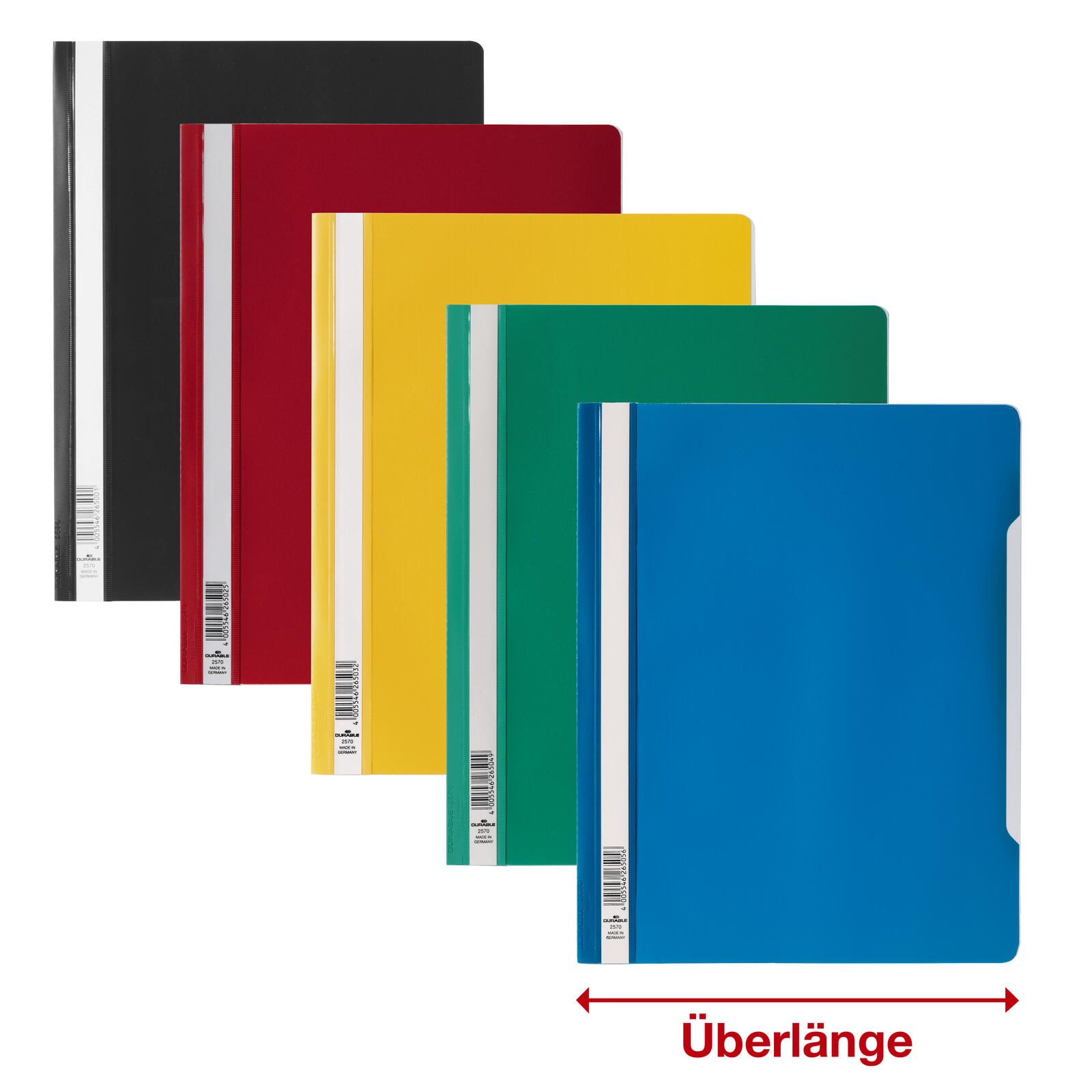 DURABLE Schnellhefter DIN A4 überbreit PVC-Hartfolie schwarz