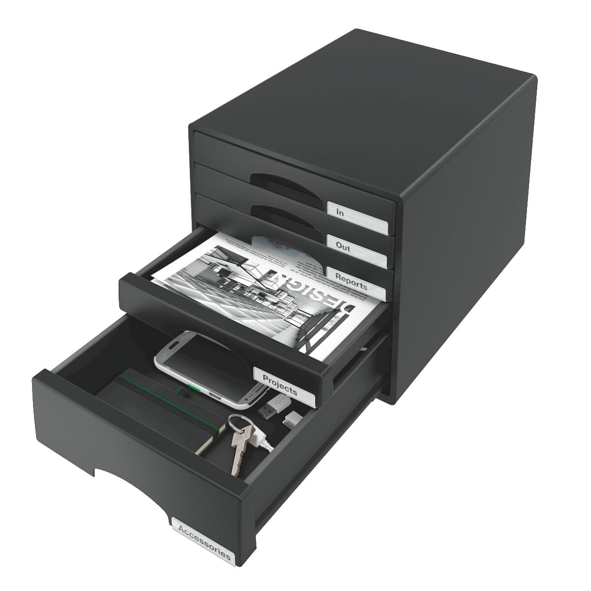 LEITZ Schubladenbox 52110095  DIN A4 28,7 x 36,3 x 27,0 cm
