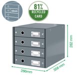 LEITZ Schubladenbox 60490051  DIN A4 29,0 x 36,0 x 28,3 cm