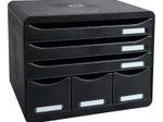 Exacompta Schubladenbox 306714D  DIN A4+ quer 35,5 x 27,0 x 27,1 cm