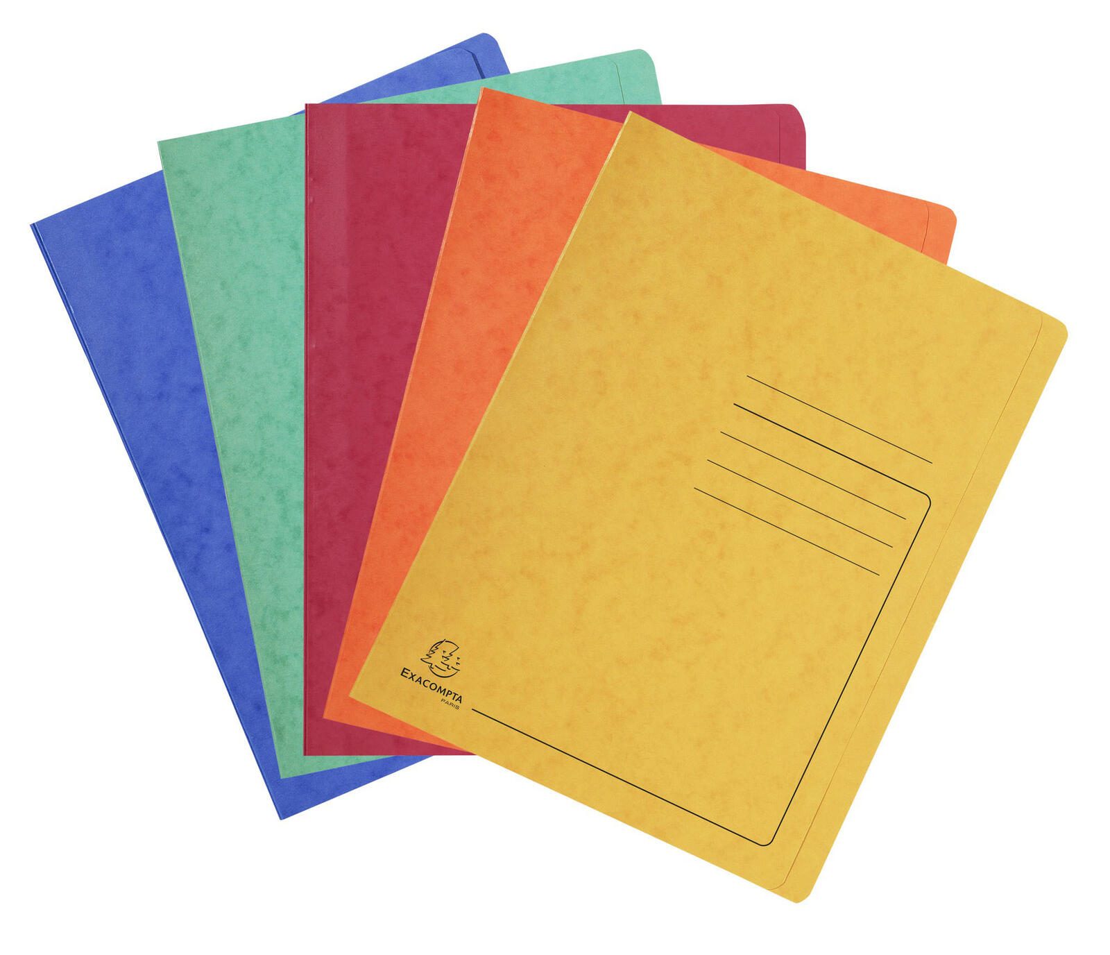 Exacompta Schnellhefter DIN A4 Colorspankarton 5x grün, rot, blau, orange, gelb