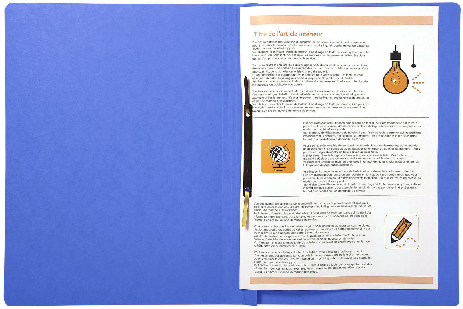 Exacompta Schnellhefter DIN A4 Colorspankarton blau