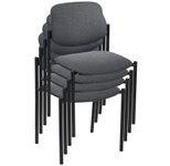 Nowy Styl Besucherstühle C-38 4ER anthrazit/schwarz