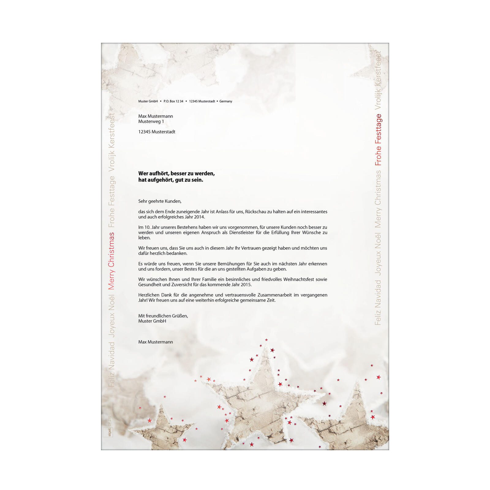 SIGEL Weihnachtsbriefpapier DIN A4 90 g/m²