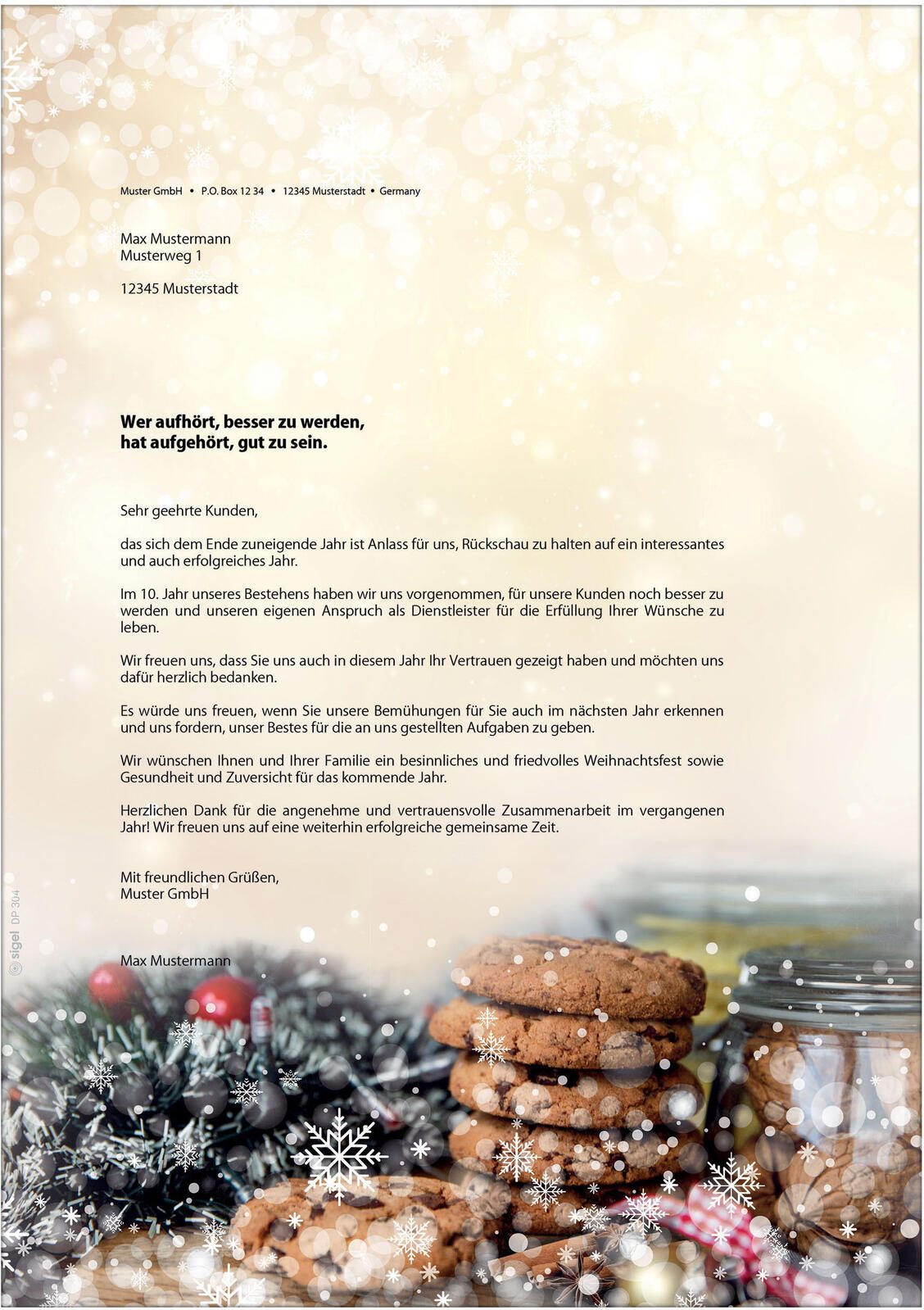 SIGEL Weihnachtsbriefpapier DIN A4 90 g/m²