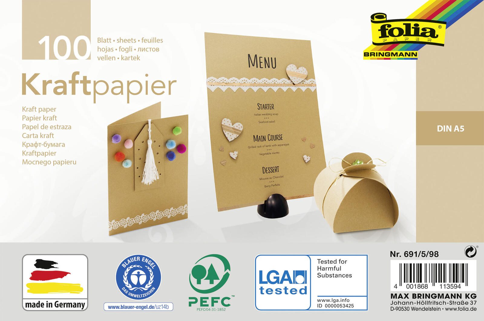 folia Tonpapier DIN A5 120 g/m²