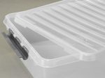 sunware® Aufbewahrungsbox 60,0 l - 50,0 x 80,0 x 20,0 cm transparent, metall