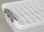 sunware® Aufbewahrungsbox 60,0 l - 50,0 x 80,0 x 20,0 cm transparent, metall