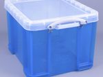 Really Useful Box Aufbewahrungsbox 35,0 l - 48,0 x 39,0 x 31,0 cm transparent, blau