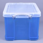 Really Useful Box Aufbewahrungsbox 35,0 l - 48,0 x 39,0 x 31,0 cm transparent, blau