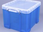 Really Useful Box Aufbewahrungsbox 35,0 l - 48,0 x 39,0 x 31,0 cm transparent, blau