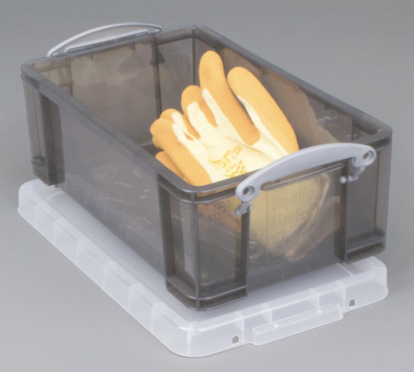 Really Useful Box Aufbewahrungsbox 9,0 l - 39,5 x 25,5 x 15,5 cm transparent, grau