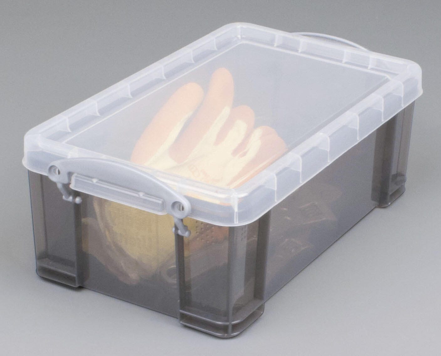 Really Useful Box Aufbewahrungsbox 9,0 l - 39,5 x 25,5 x 15,5 cm transparent, grau