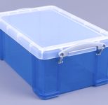 Really Useful Box Aufbewahrungsbox 9,0 l - 39,5 x 25,5 x 15,5 cm transparent, blau