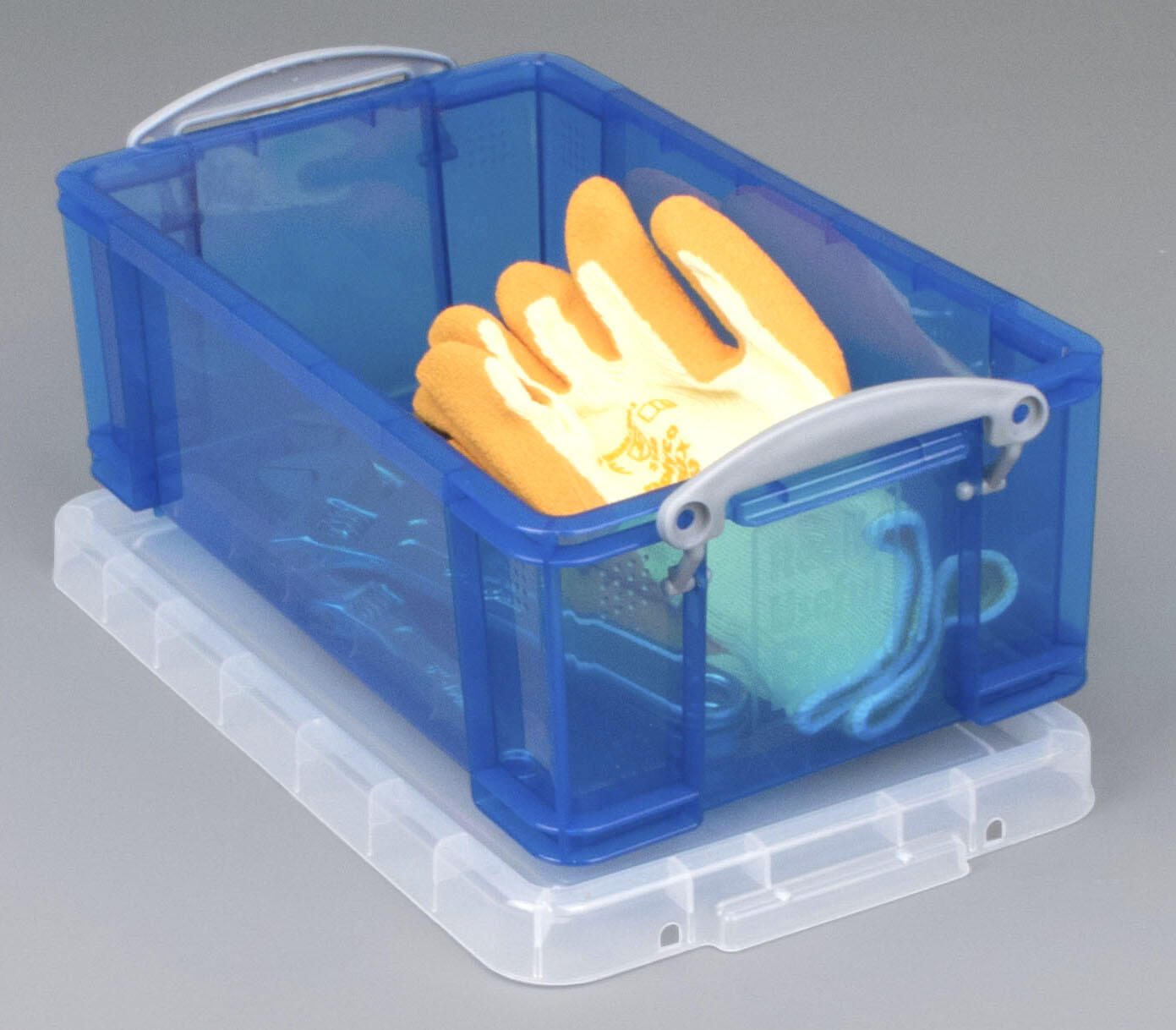 Really Useful Box Aufbewahrungsbox 9,0 l - 39,5 x 25,5 x 15,5 cm transparent, blau