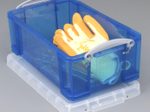 Really Useful Box Aufbewahrungsbox 9,0 l - 39,5 x 25,5 x 15,5 cm transparent, blau