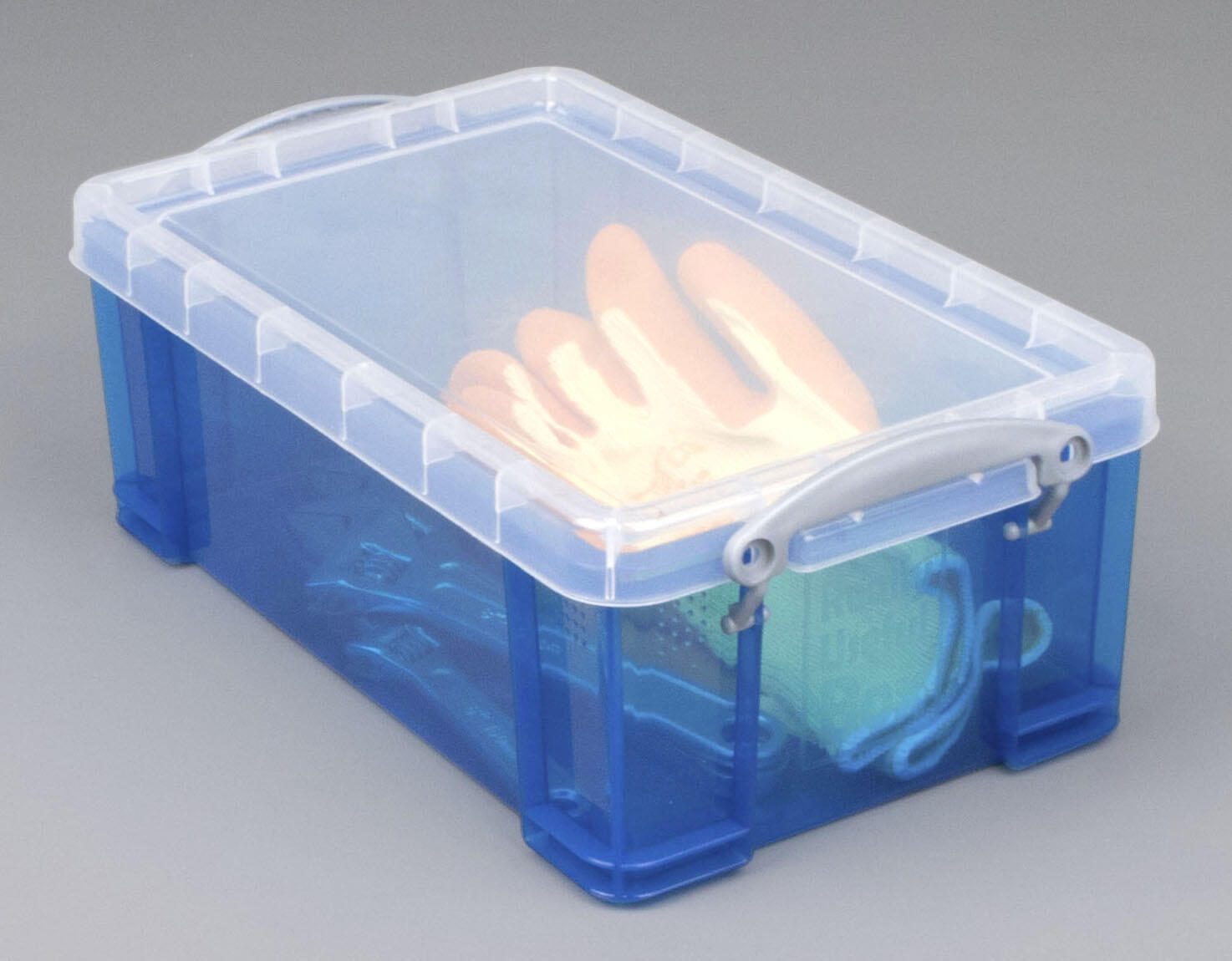 Really Useful Box Aufbewahrungsbox 9,0 l - 39,5 x 25,5 x 15,5 cm transparent, blau