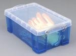 Really Useful Box Aufbewahrungsbox 9,0 l - 39,5 x 25,5 x 15,5 cm transparent, blau