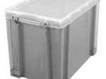 Really Useful Box Aufbewahrungsbox 19,0 l - 39,5 x 25,5 x 29,0 cm transparent, grau