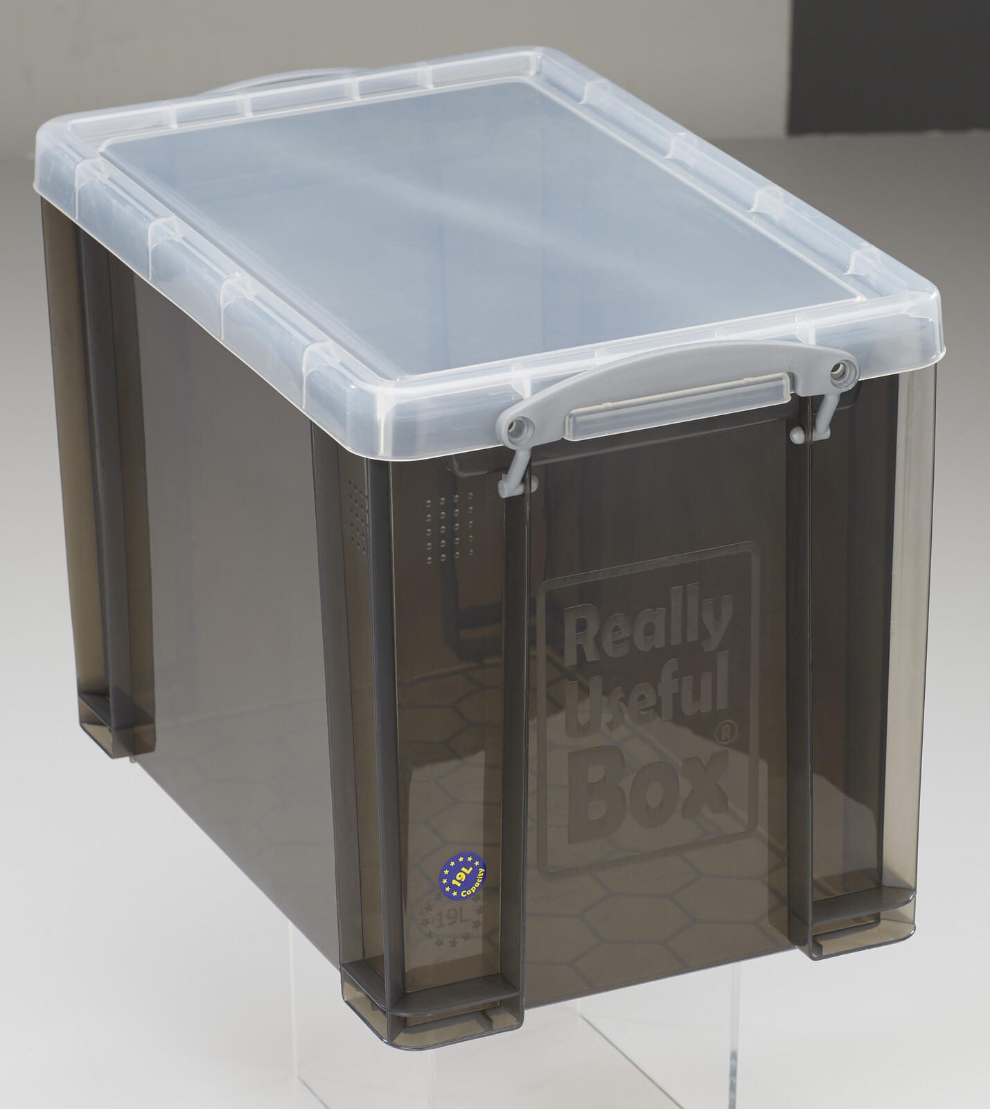 Really Useful Box Aufbewahrungsbox 19,0 l - 39,5 x 25,5 x 29,0 cm transparent, grau