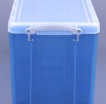 Really Useful Box Aufbewahrungsbox 19,0 l - 39,5 x 25,5 x 29,0 cm transparent, blau