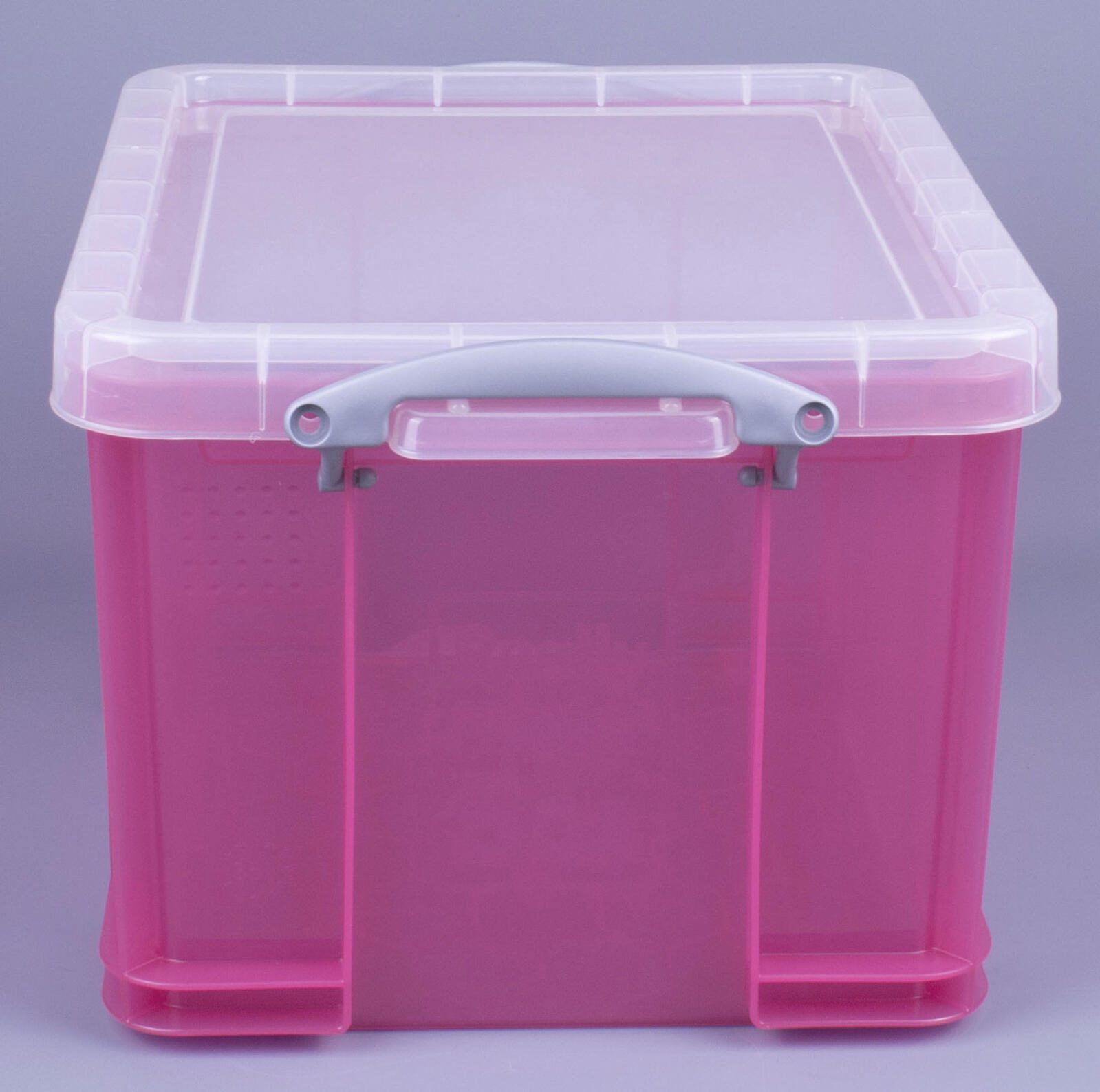 Really Useful Box Aufbewahrungsbox 35,0 l - 48,0 x 39,0 x 31,0 cm transparent, pink