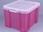 Really Useful Box Aufbewahrungsbox 35,0 l - 48,0 x 39,0 x 31,0 cm transparent, pink