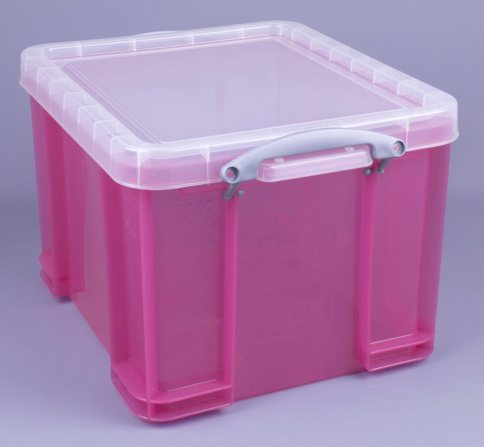 Really Useful Box Aufbewahrungsbox 35,0 l - 48,0 x 39,0 x 31,0 cm transparent, pink