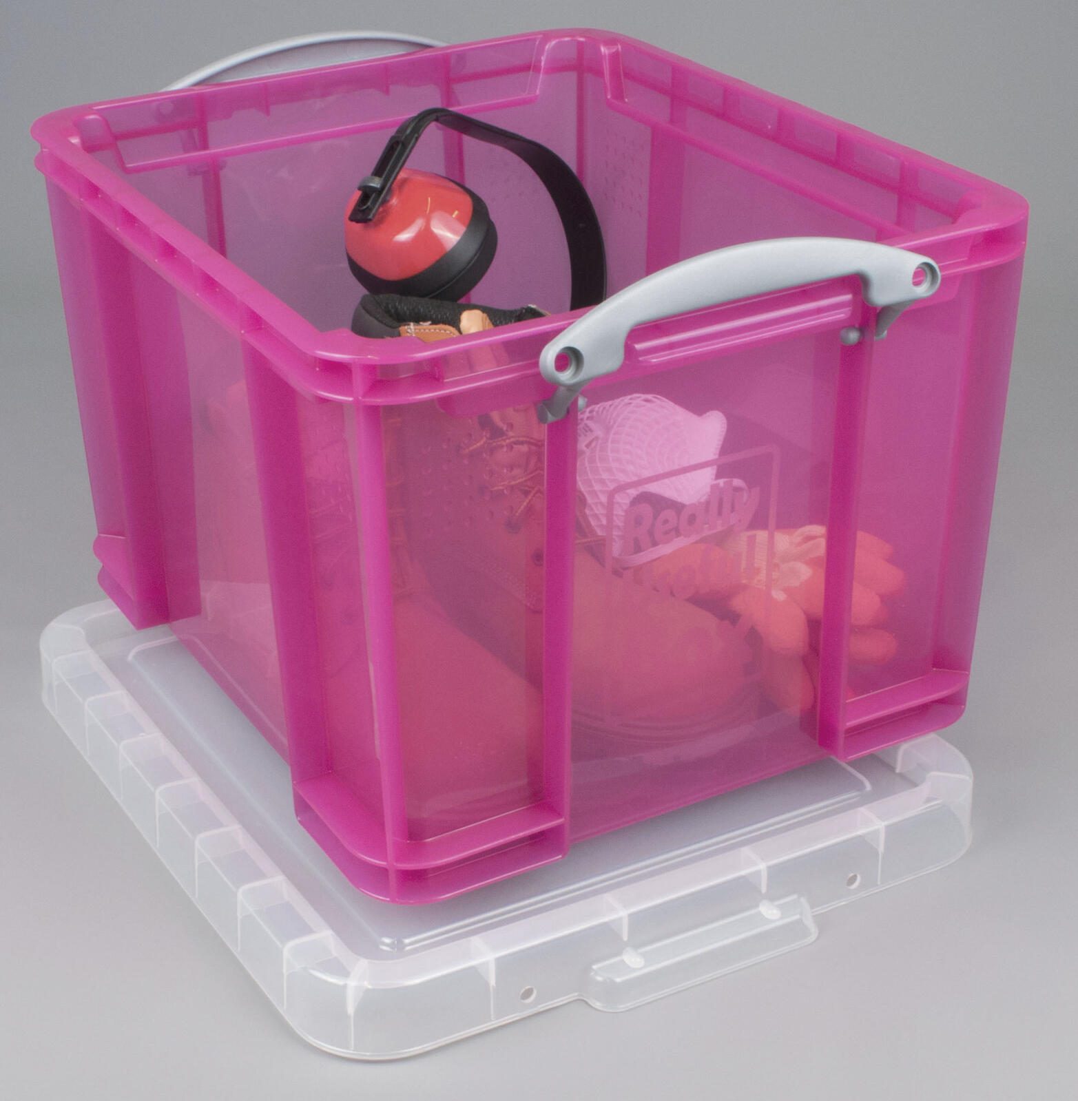 Really Useful Box Aufbewahrungsbox 35,0 l - 48,0 x 39,0 x 31,0 cm transparent, pink